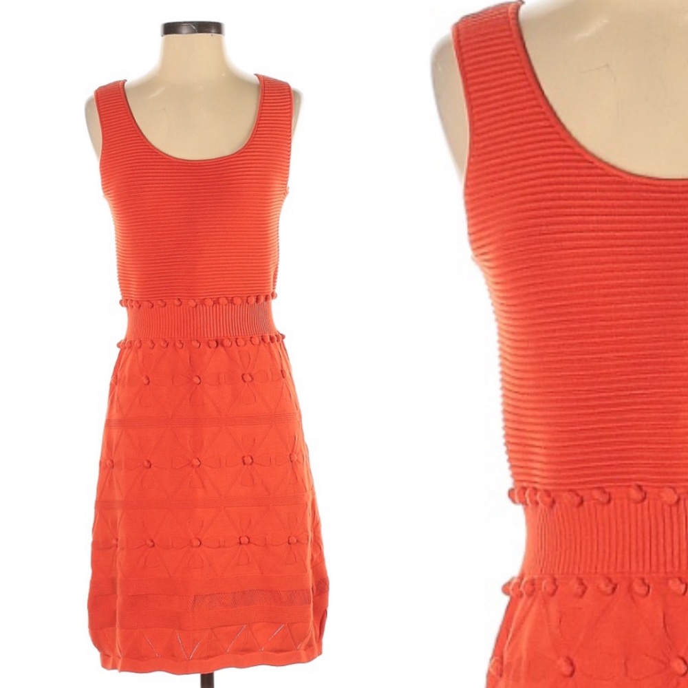 Original Milly of New York Orange Ribbed Dress